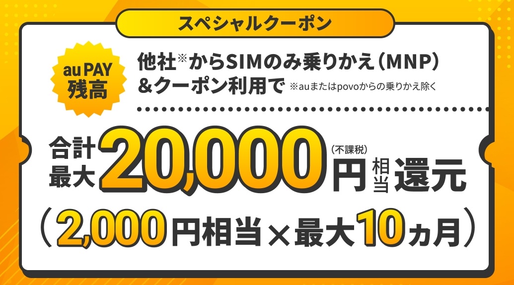 UQモバイルキャンペーン