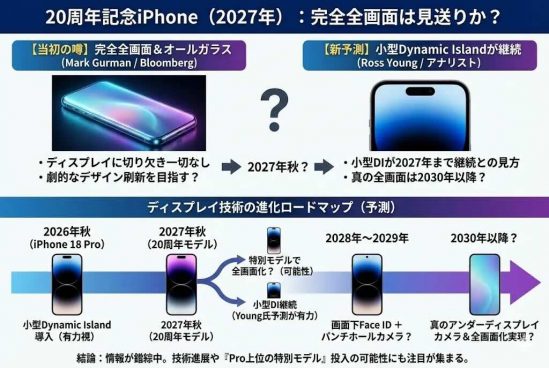 20周年iPhone、1枚のガラスみたいにはなれない？