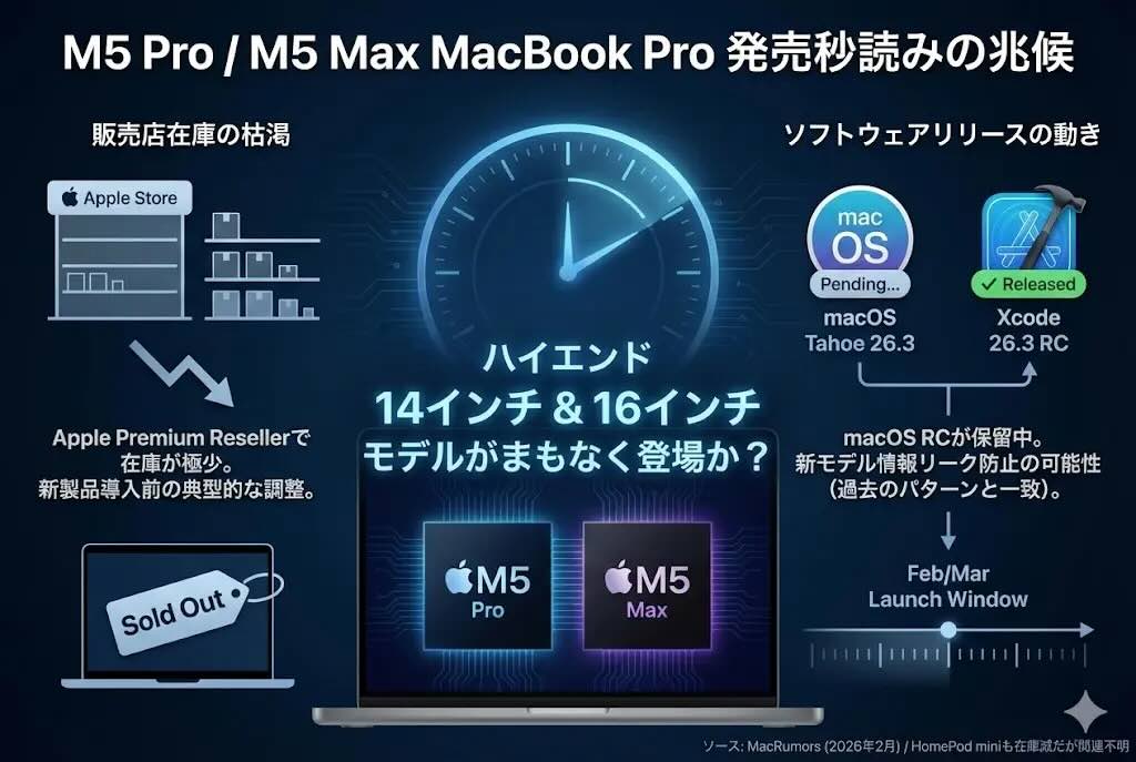新チップ搭載のMacBook Pro、発売まで秒読み？