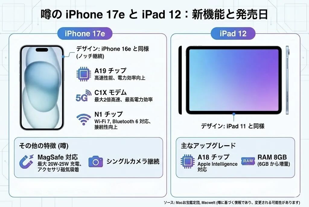 次期iPhone 17eとiPad 12に新情報！ 海外のユーザーが求めるのは…