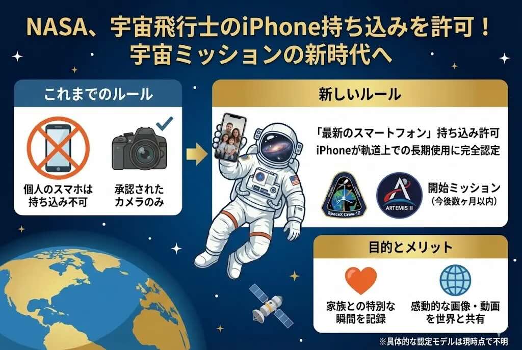 “耐宇宙性”の始まり？ NASA、宇宙飛行士のiPhone持ち込みを許可