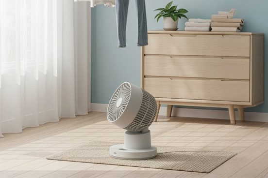 2倍速首ふりで部屋干し時間を短縮！ 衣類乾燥に特化したサーキュレーター