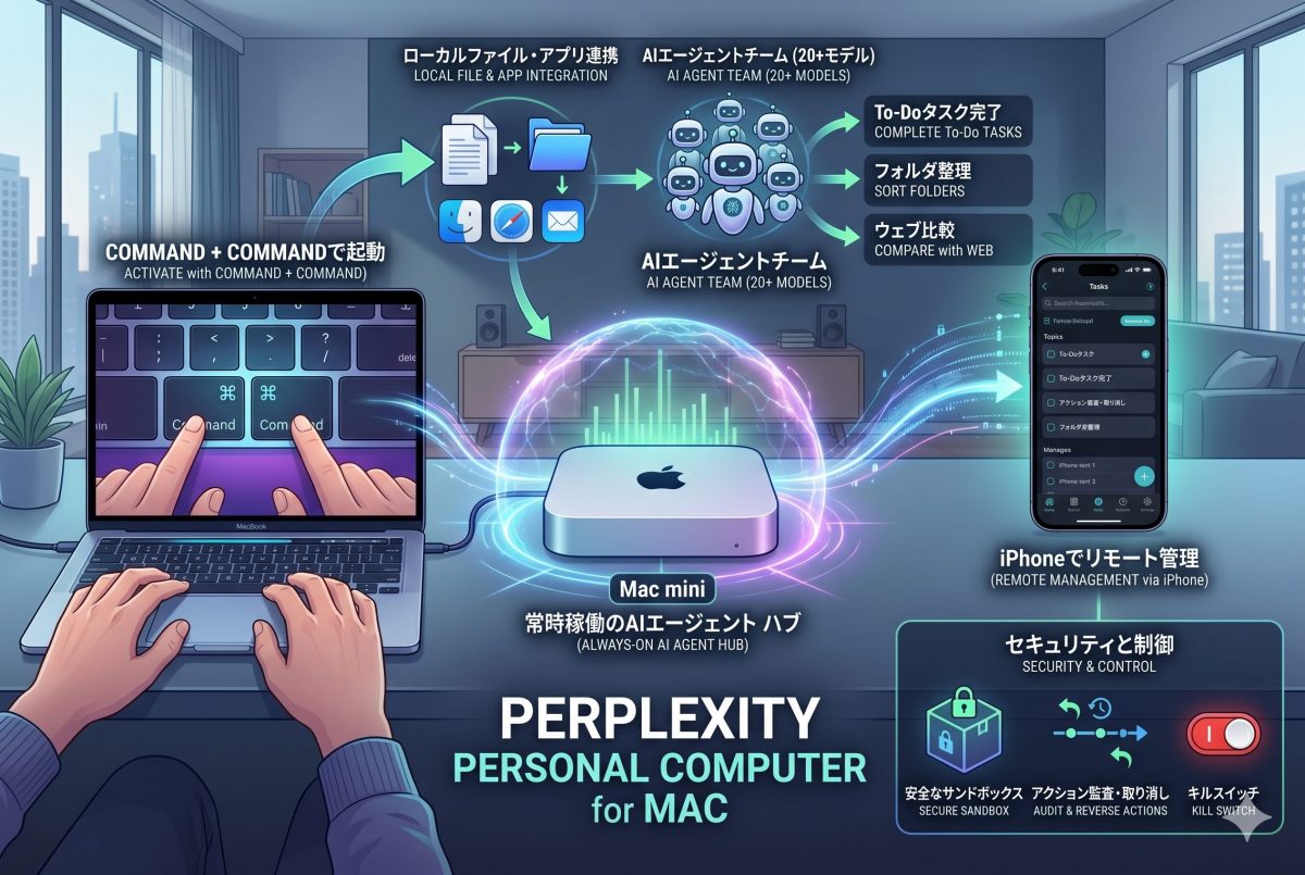 PerplexityからMac上のファイルやアプリを横断して操作するAIエージェントが登場