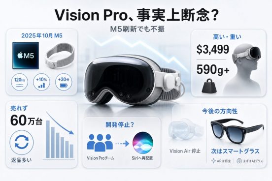 敗北宣言？ アップル、Vision Proの開発ストップか