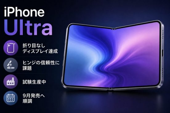 画面は完ぺきでもヒンジが…噂のiPhone Ultra、アップルの厳しい品質基準に苦戦？
