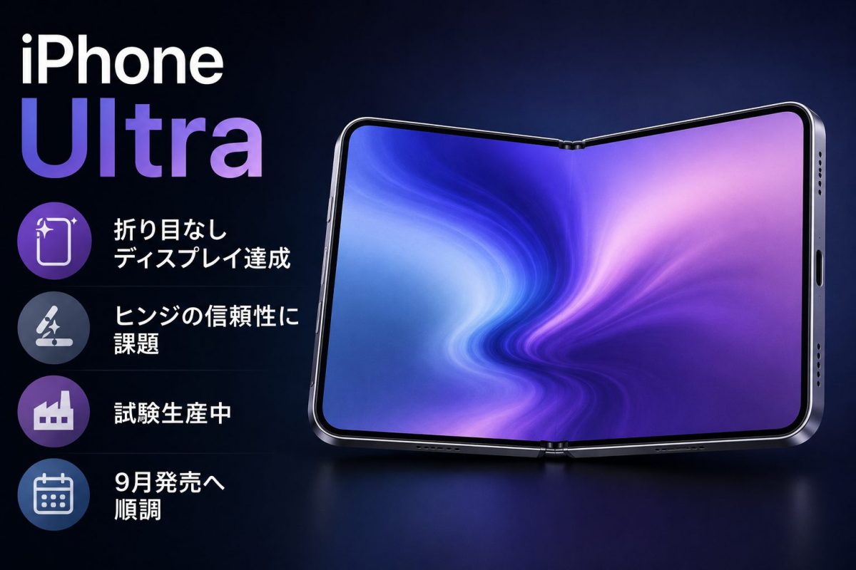 画面は完ぺきでもヒンジが…噂のiPhone Ultra、アップルの厳しい品質基準に苦戦？