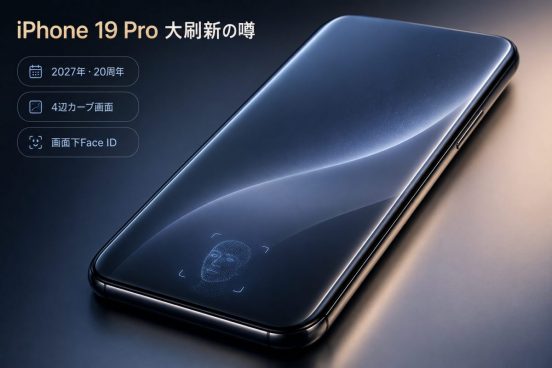 2027年のiPhone 19 Pro、4辺カーブ画面を搭載？
