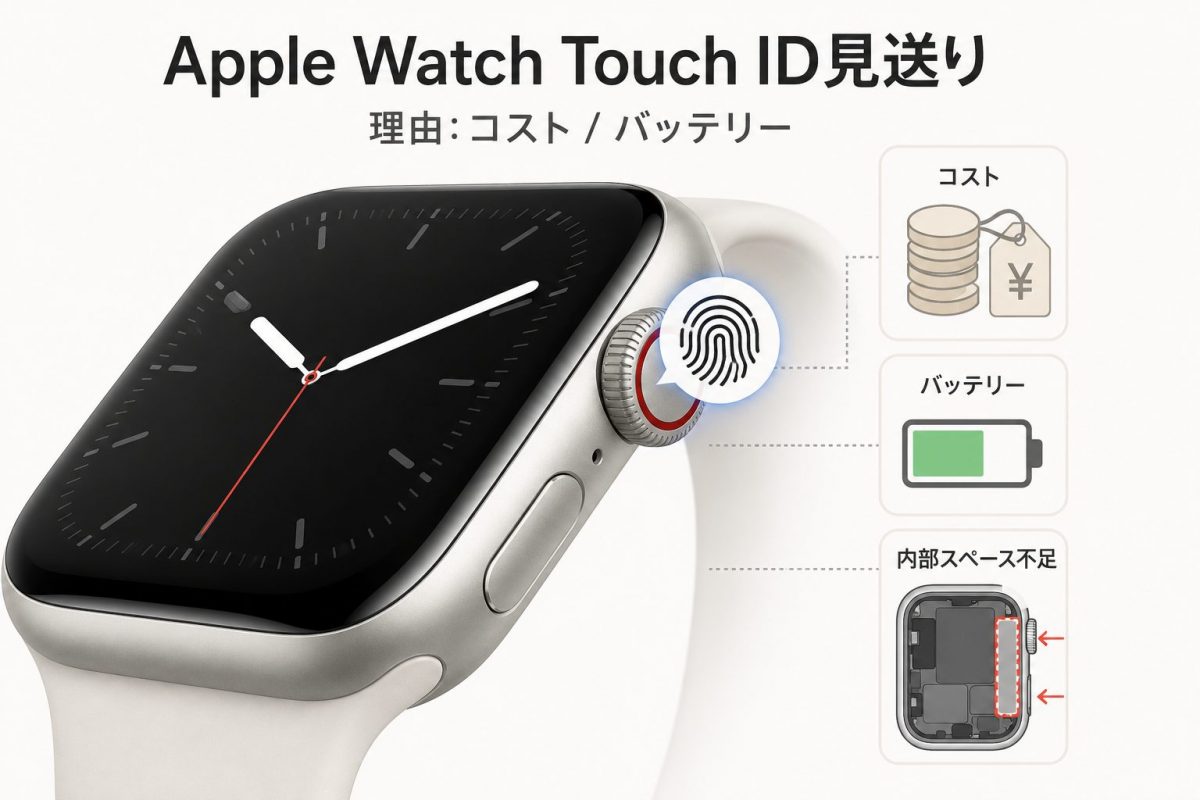 Apple Watch、Touch IDの搭載は見送り？ 方針転換の理由とは