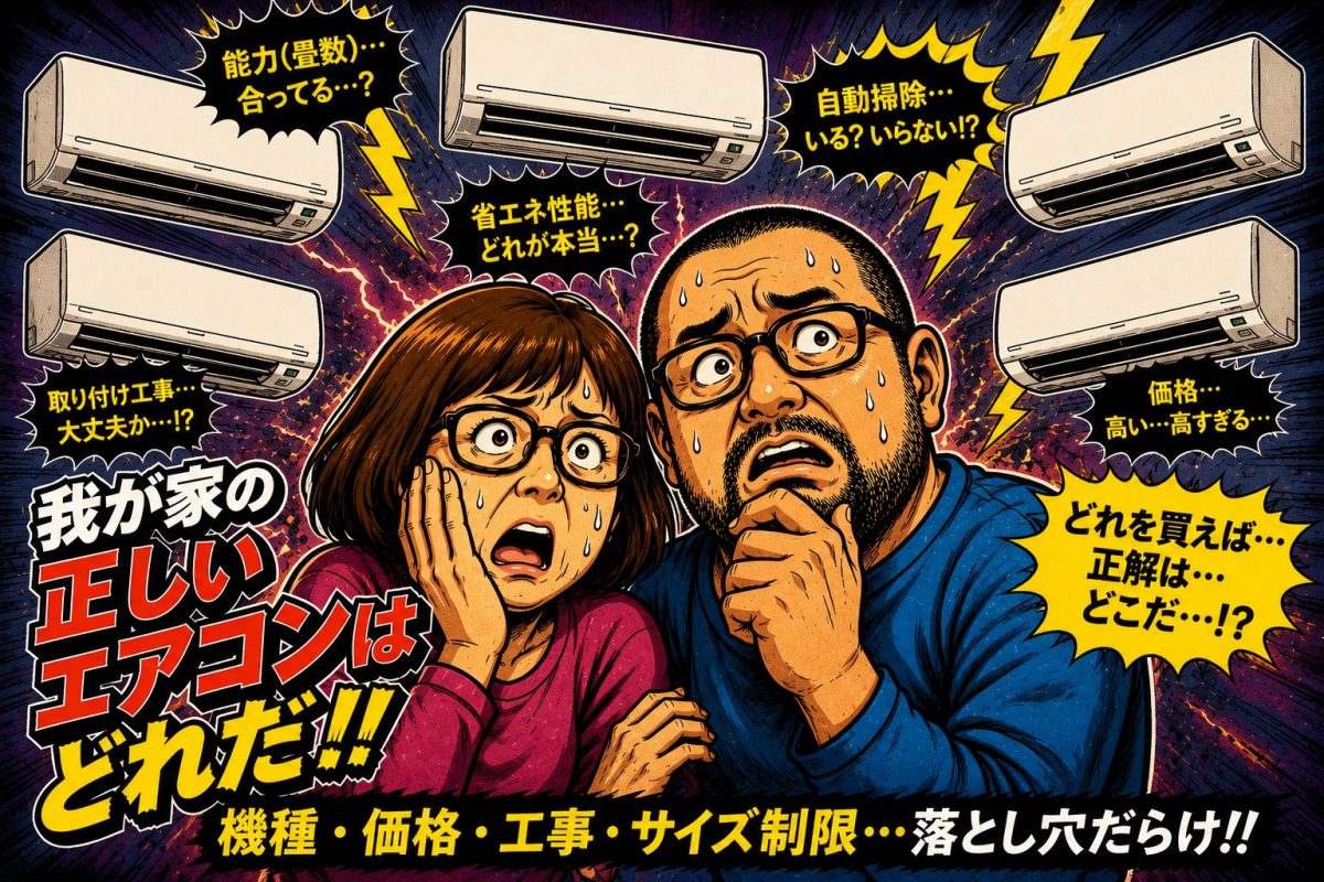 50代夫婦、人生最後のエアコン買い替え奮戦記。機種・機能・価格……どれを買えば正解なの？