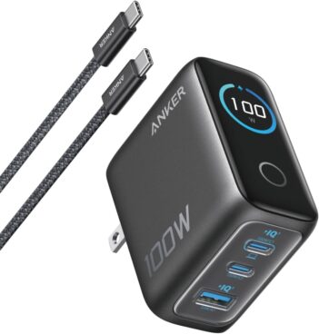 出力や温度が見えるモニター搭載！ アンカーの最大100W出力「3ポート急速充電器」が40％オフ！