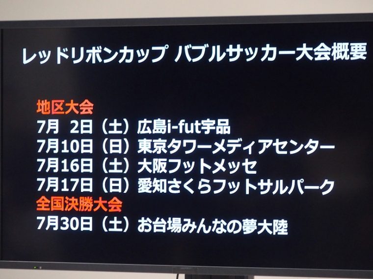 コンドームは売上の10 オカモト主催のバブルサッカーを通じてsti検査の啓蒙に参加してきた Getnavi Web ゲットナビ