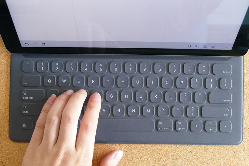 ↑iPad ProのSmart Keyboard