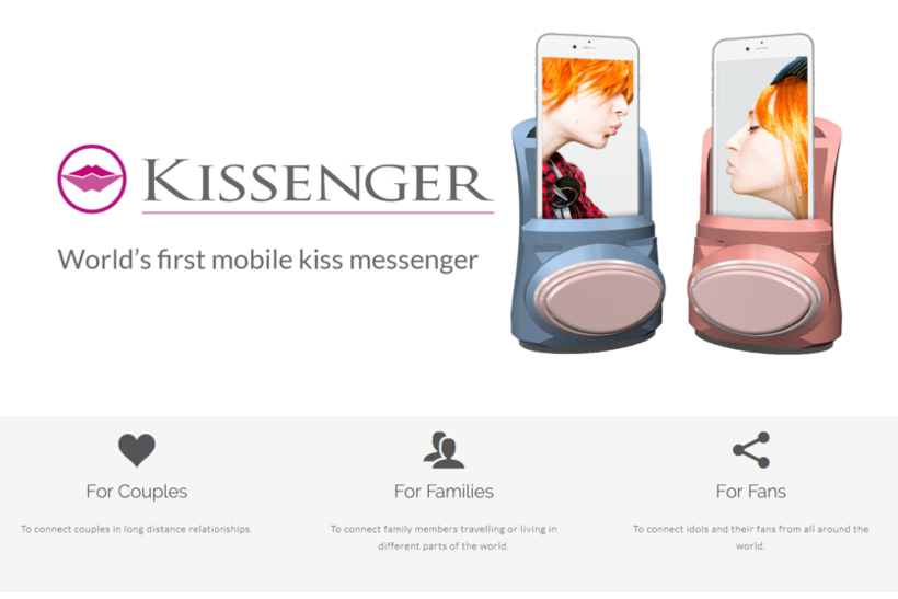 離れている恋人ともキスし放題 キスをデータ化して再現できる Kissenger がすごい Getnavi Web ゲットナビ