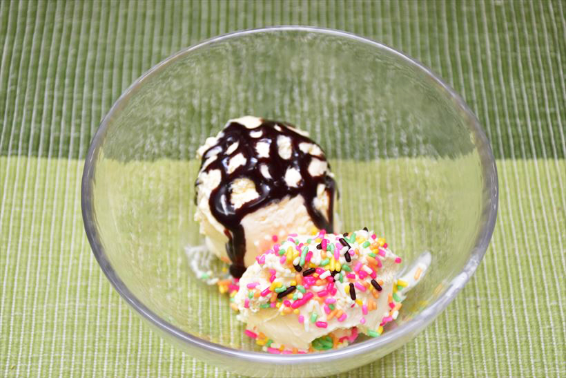 ↑アイスデリ プラスで作ったアイスクリーム