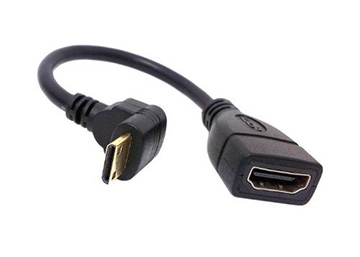 ↑mini HDMI端子用のL字変換コネクタ