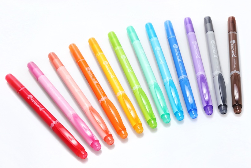 ↑トンボ鉛筆「プレイカラードット」全12色　各172円