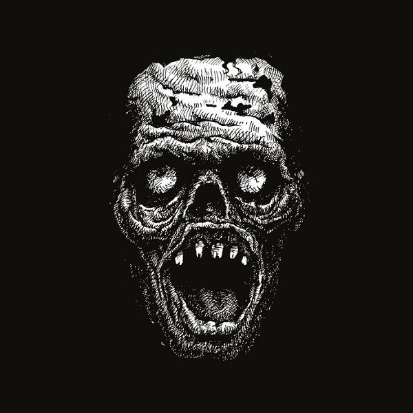 41652643 - zombie head hand drawn. vector illustration