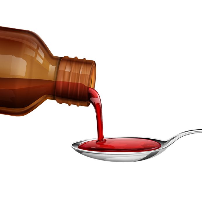 20922756 - illustration of bottle pouring medicine syrup in spoon