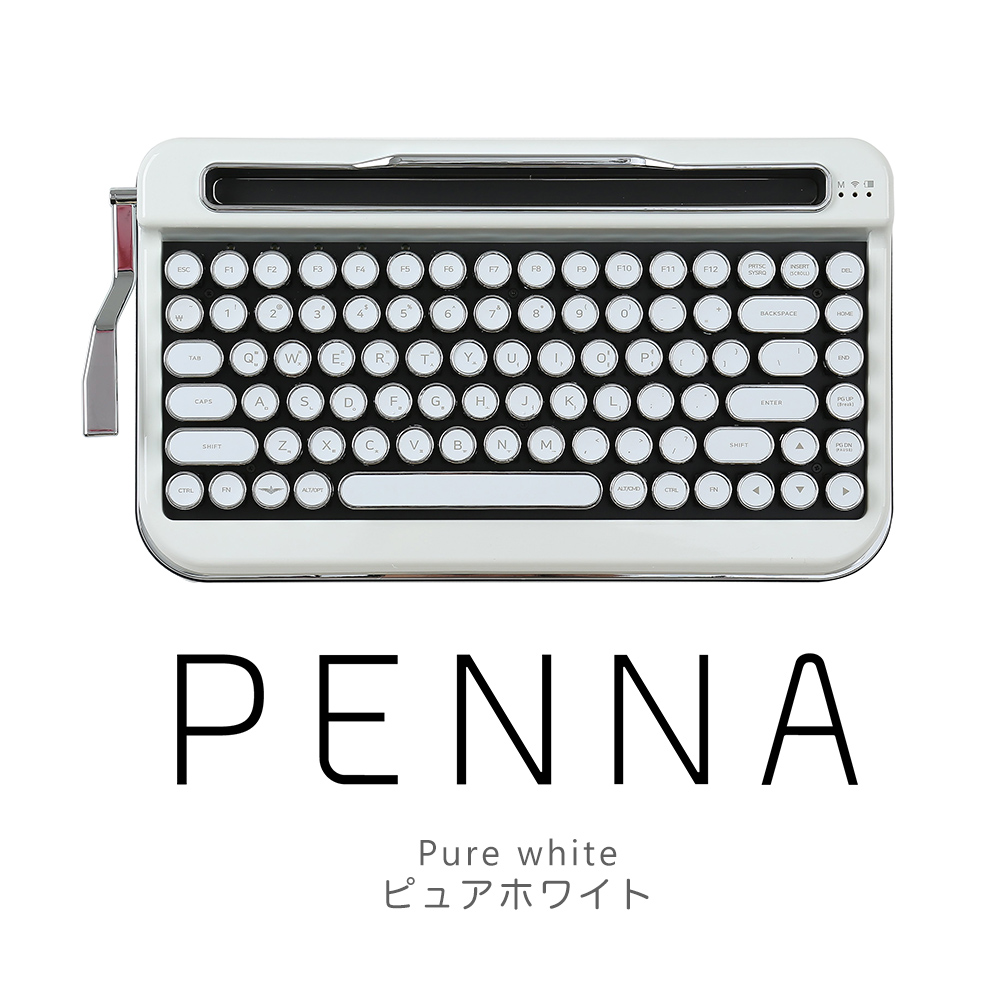 AJAX タイプライター風 レトロキーボードPENNA Red PNADRD :ds-2464652:Chiba Mart Yahoo!ショッピング店  - 通販 - Yahoo!ショッピング - パソコン周辺機器