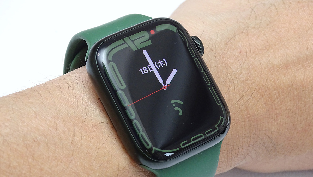 美品Apple Watch 7（GPSモデル45mmグリーンアルミニウムケース-