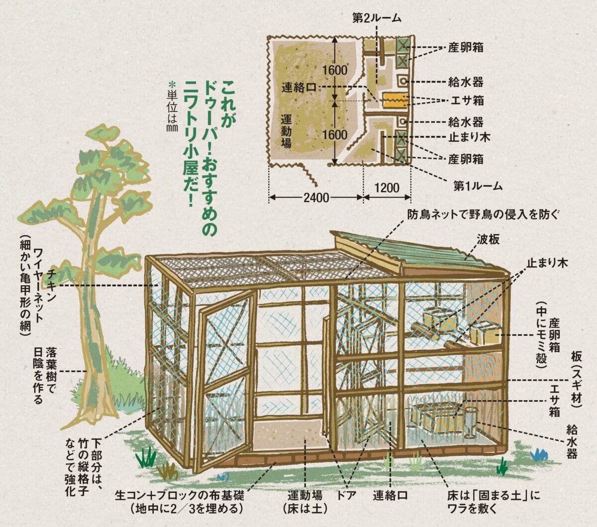 毎朝、美味しい卵をいただこう！ニワトリ小屋の作り方／新、田舎暮らし