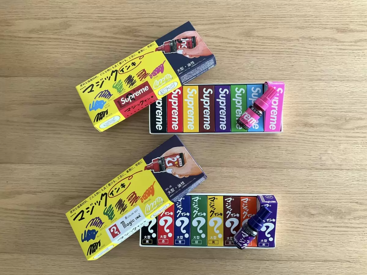 supreme magic ink markers マジックインキ 3セット-