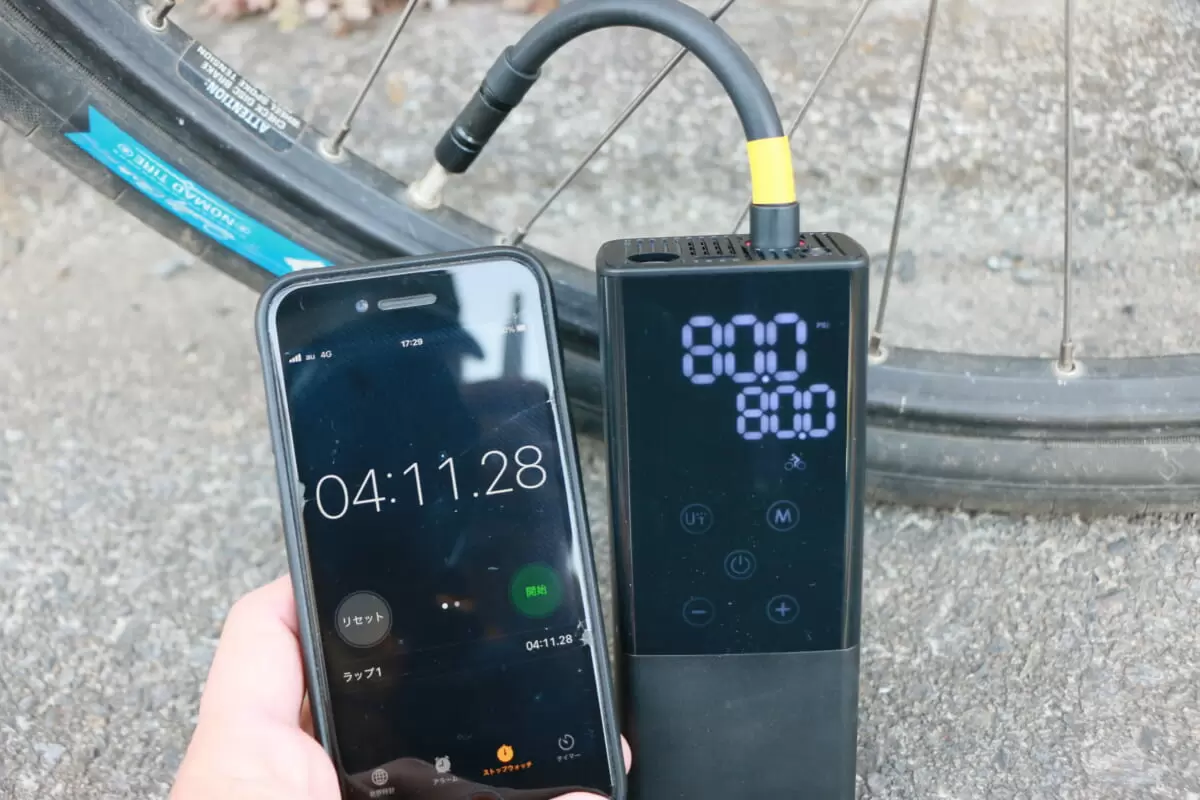自転車・クルマ・バイクの空気入れをこれ1台で！ スマート空気