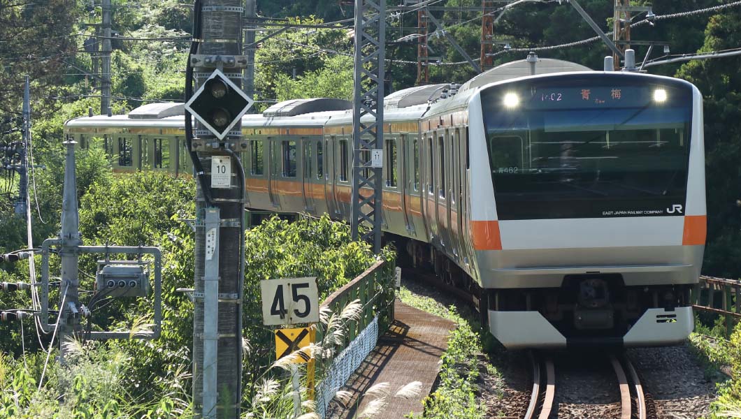 青梅線氷川ー立川電車前方行き先版 1971年氷川から奥多摩駅に