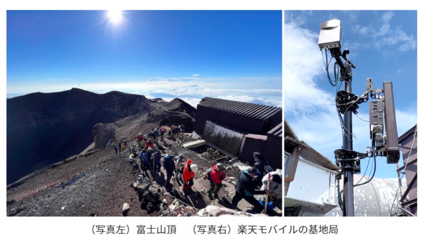 富士山頂で通信サービスの提供を開始 - プレスリリース - 楽天モバイル株式会社