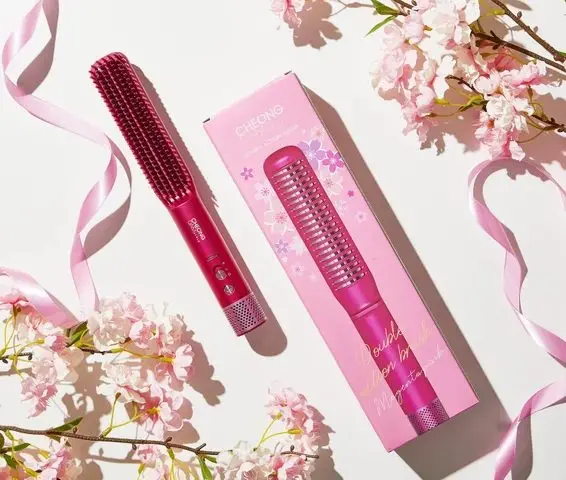 最新人気 チョンダムスタイル ダブルアクションブラシ(マゼンタピンク ヘアアイロン