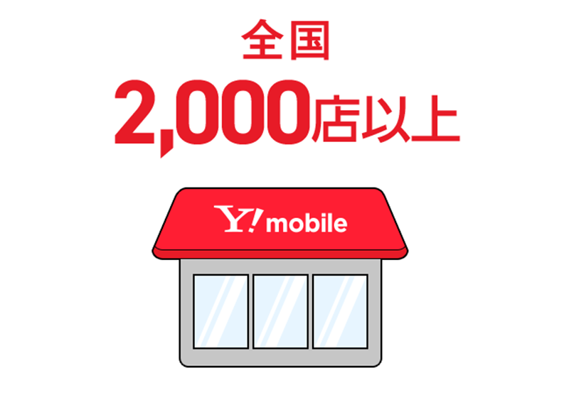 ワイモバイルの店舗数