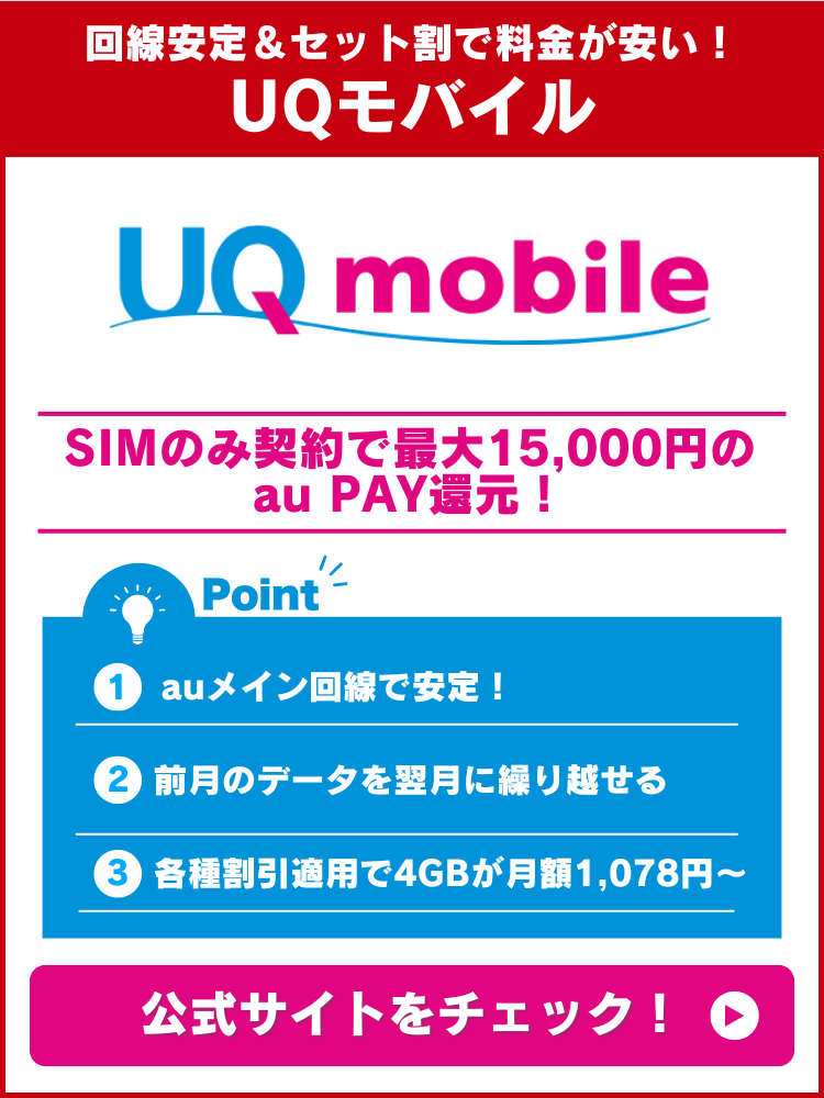 UQモバイルのポイント